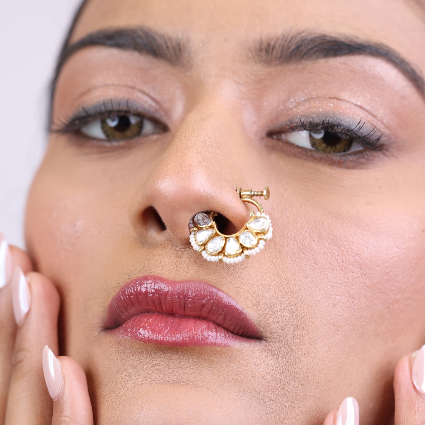 Glamourous Moissanite Nath