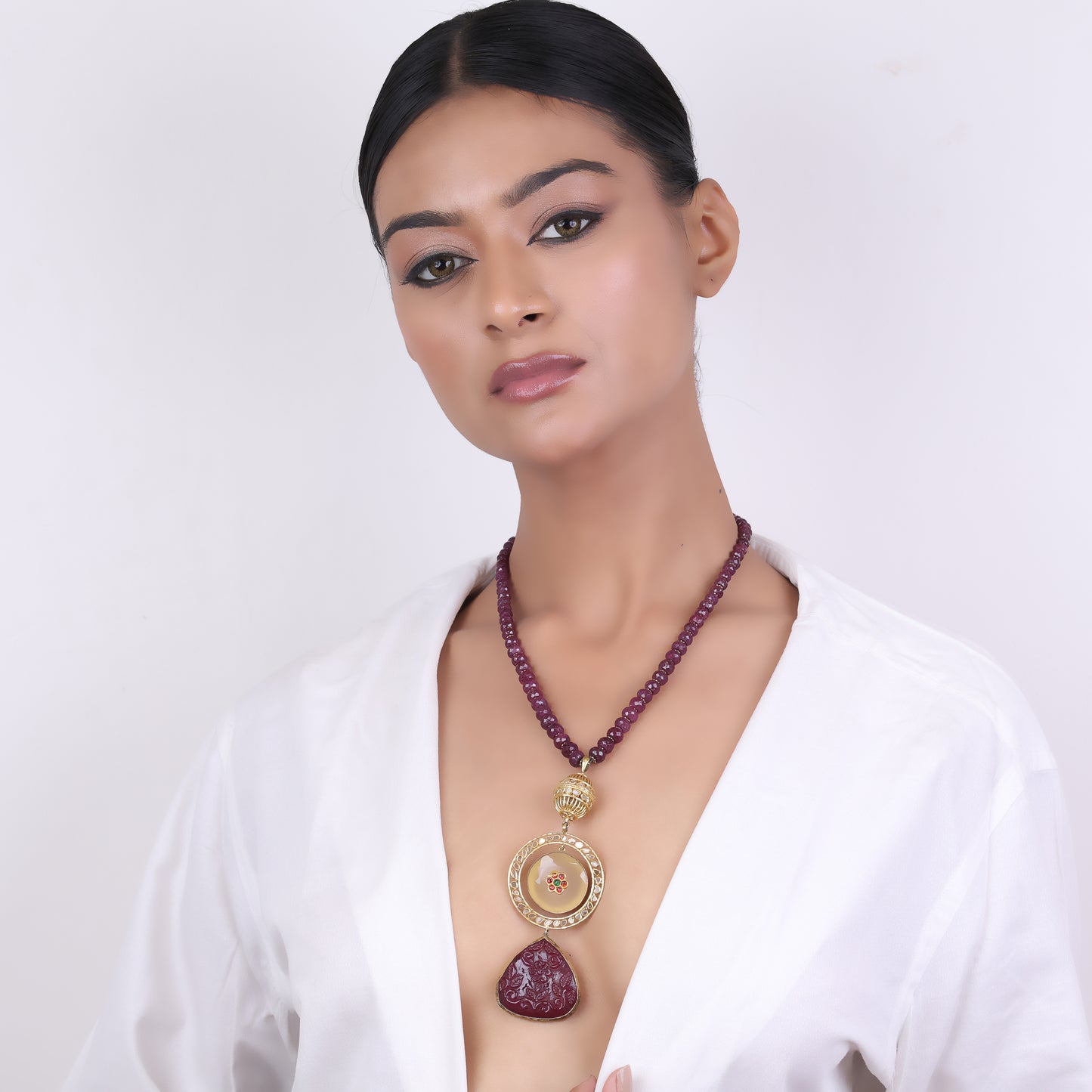 Carved Ruby Elegance