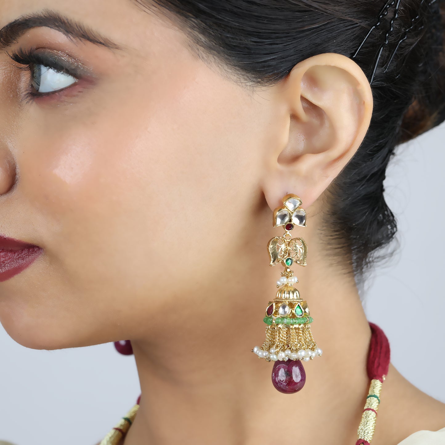 Layered Ruby Necklace