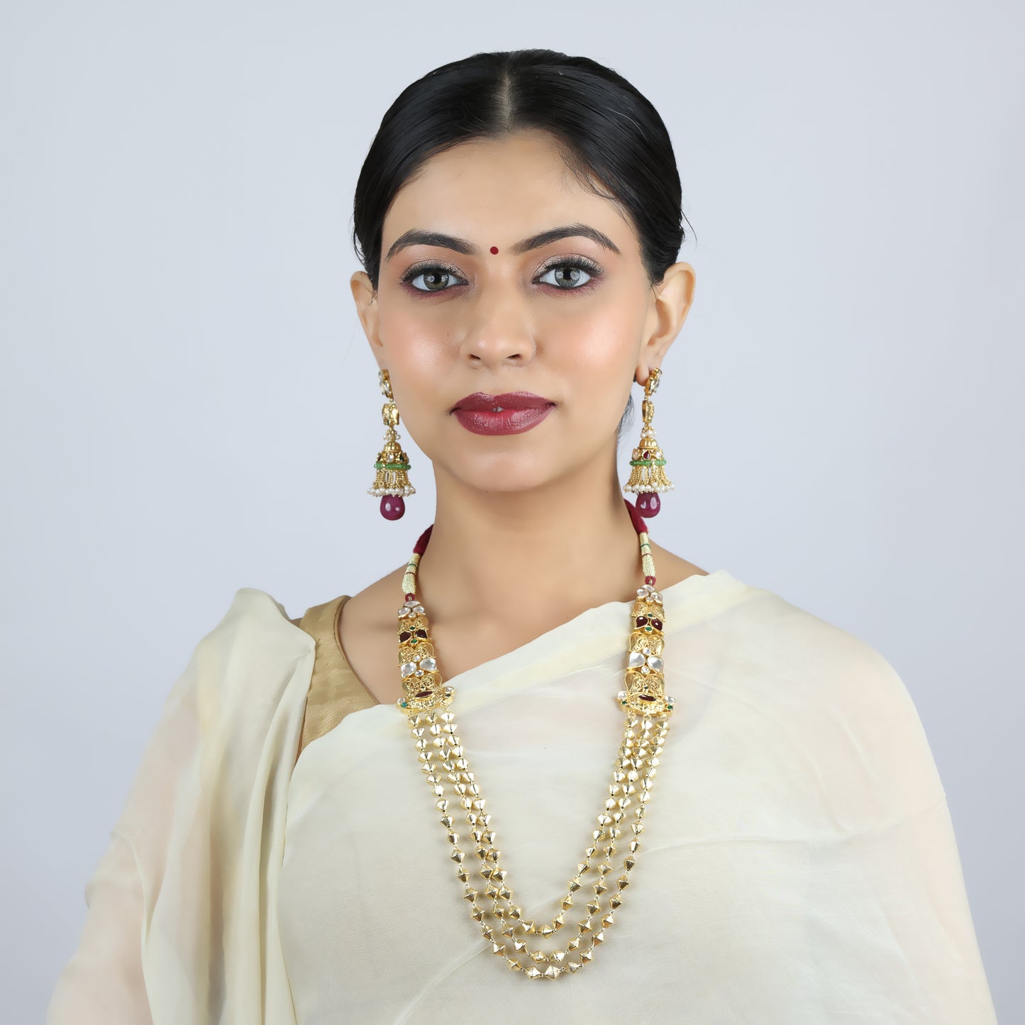 Layered Ruby Necklace