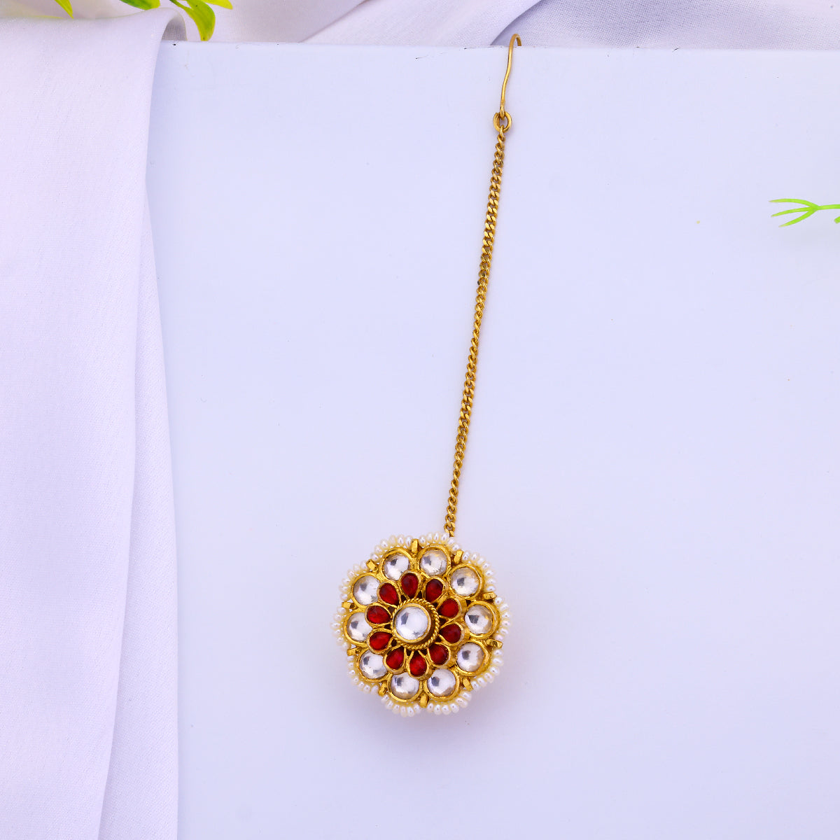 Moissanite Genda Tikka