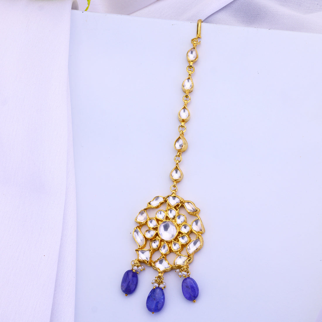 Cutwork Tanzanite Tikka