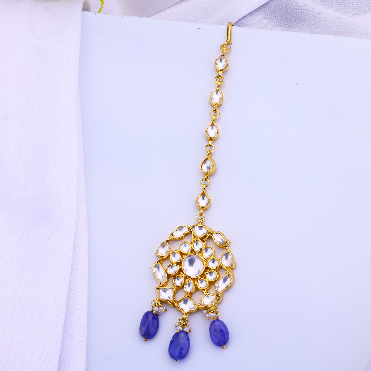 Cutwork Tanzanite Tikka
